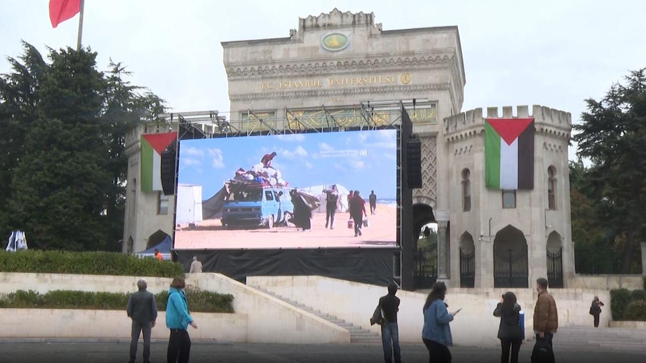 Gazze’nin sesi İstanbul Üniversitesi’nden yükseldi Gazze’nin sesi İstanbul Üniversitesi’nden yükseldi