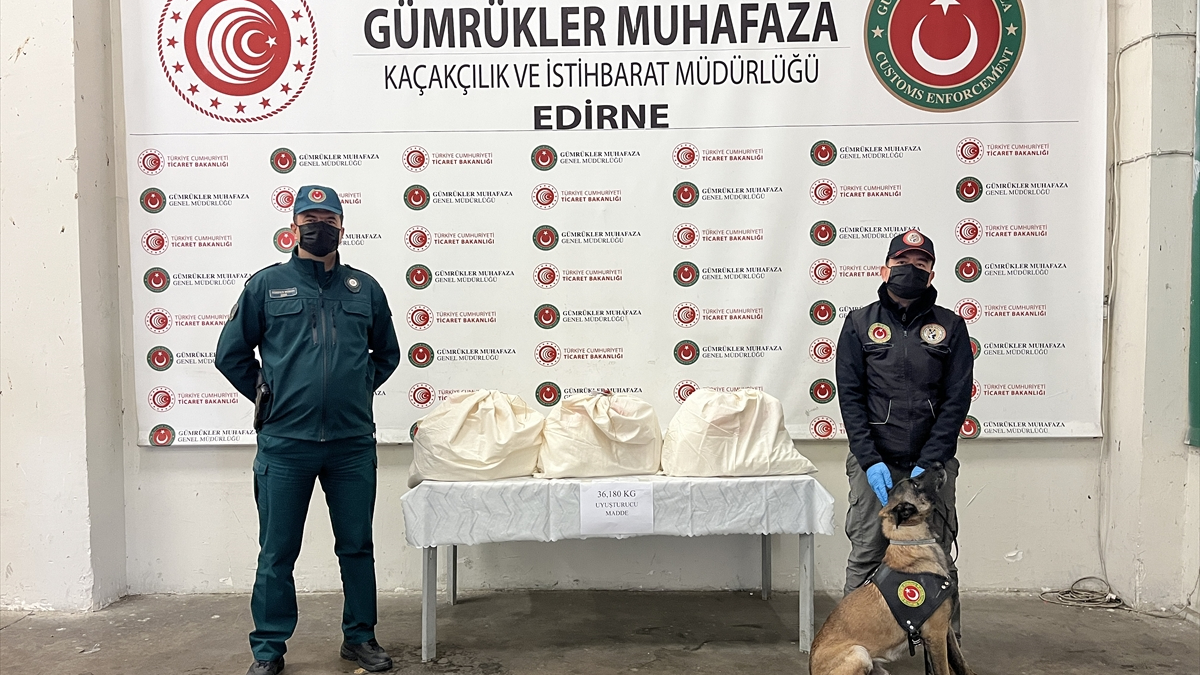 Edirne Kapıkule Sınır Kapısı’nda 36 Kilo Uyuşturucu Ele
