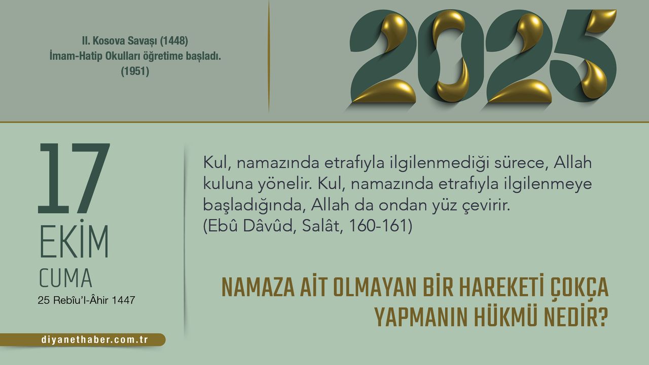 Namaza Ait Olmayan Hareketlerin Hükmü Üzerine Bilgiler